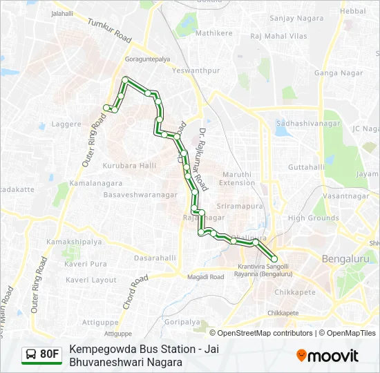 80F Bus Line Map