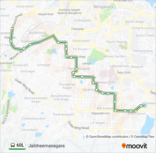 60L Bus Line Map