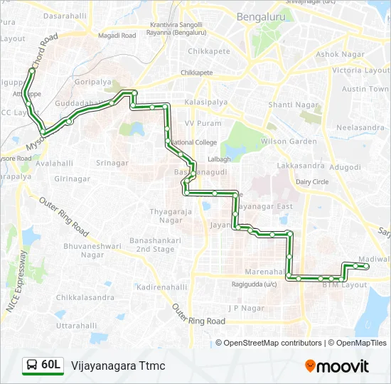 60L Bus Line Map