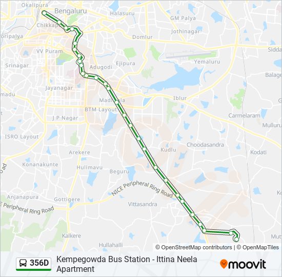 356D bus Line Map