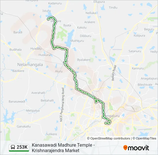 253K Bus Line Map