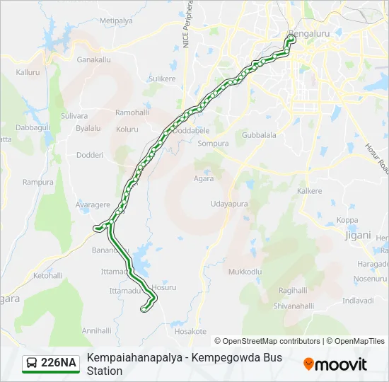 226NA Bus Line Map