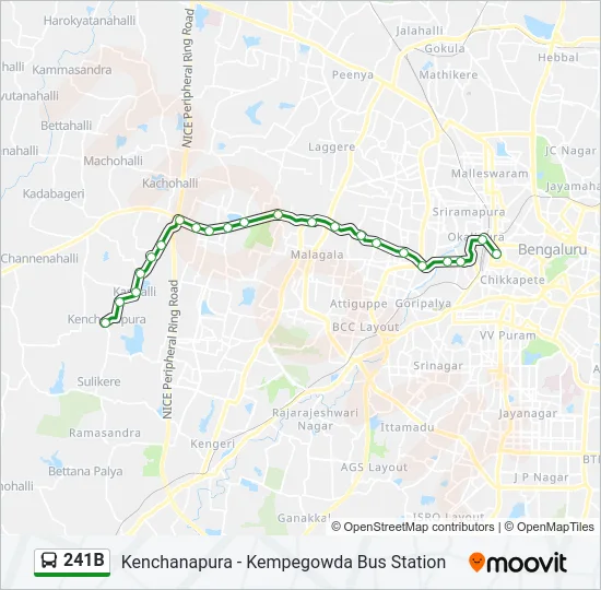 241B Bus Line Map