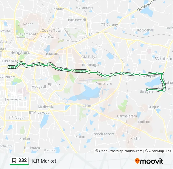 332 Bus Line Map