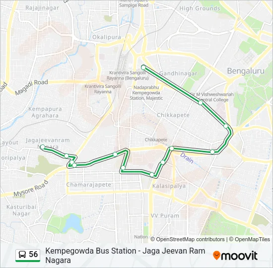 56 Bus Line Map