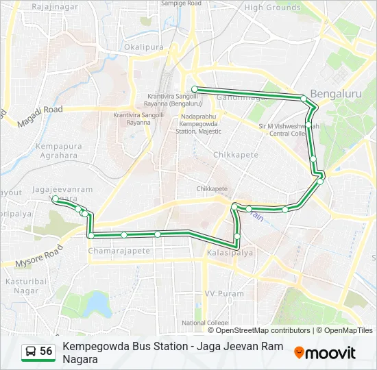 56 Bus Line Map