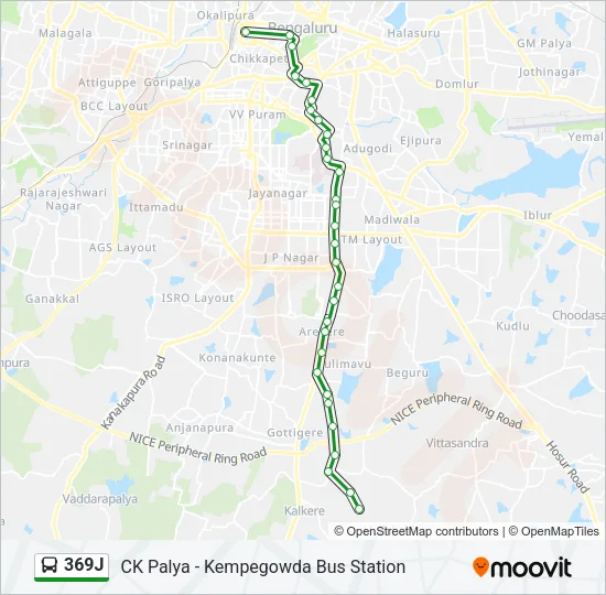 369J Bus Line Map