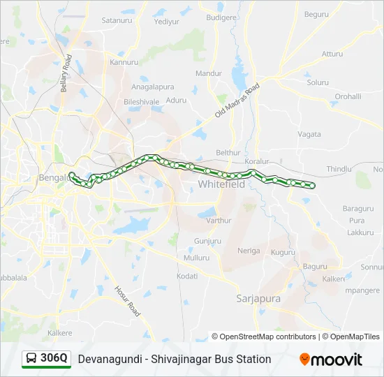 306Q Bus Line Map