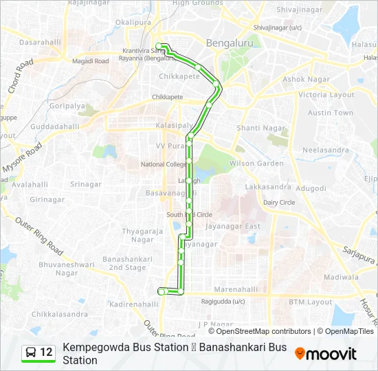 12 Bus Line Map