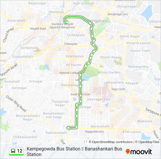 12 bus Line Map