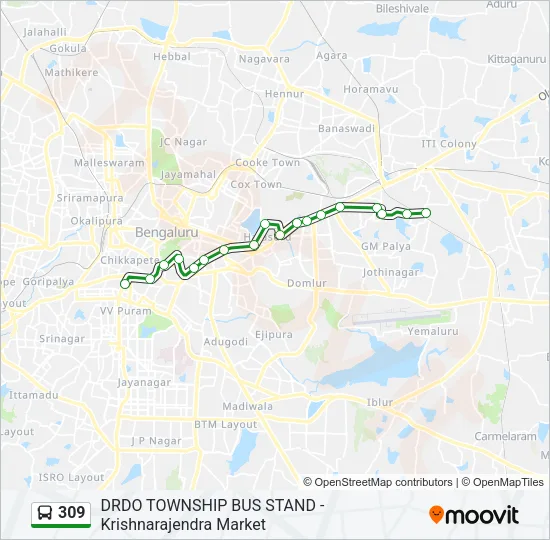 309 Bus Line Map