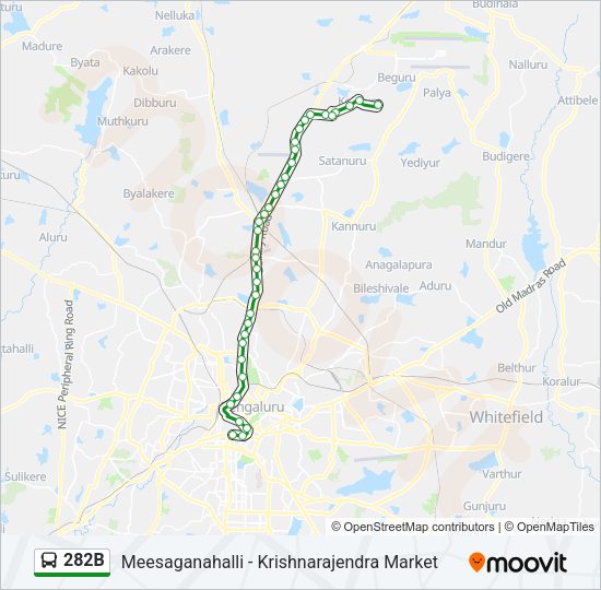 282B bus Line Map