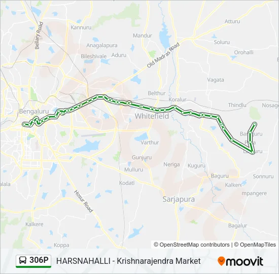 306P Bus Line Map