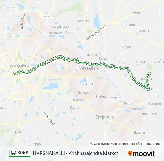 306P Bus Line Map