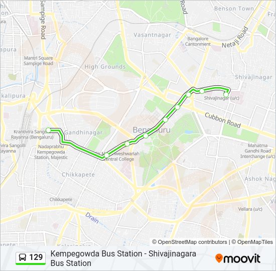 129 bus Line Map