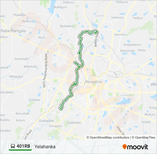 401RB Bus Line Map