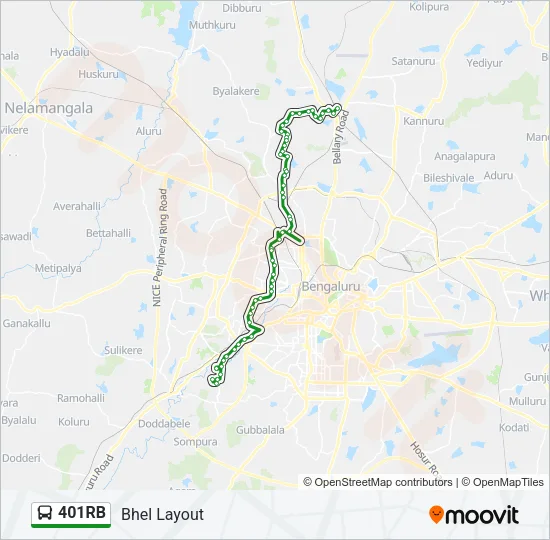401RB Bus Line Map