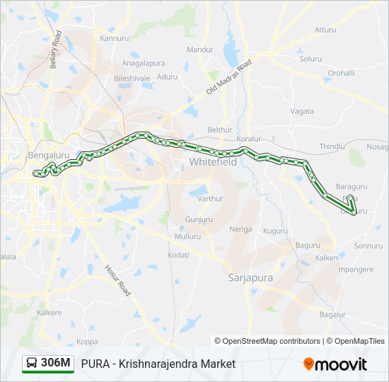 306M Bus Line Map