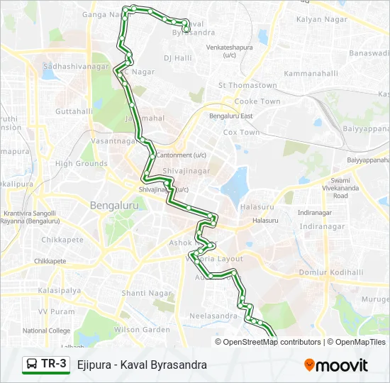 TR-3 Bus Line Map