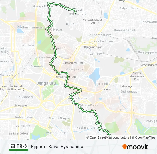 TR-3 Bus Line Map