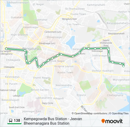 138 Bus Line Map