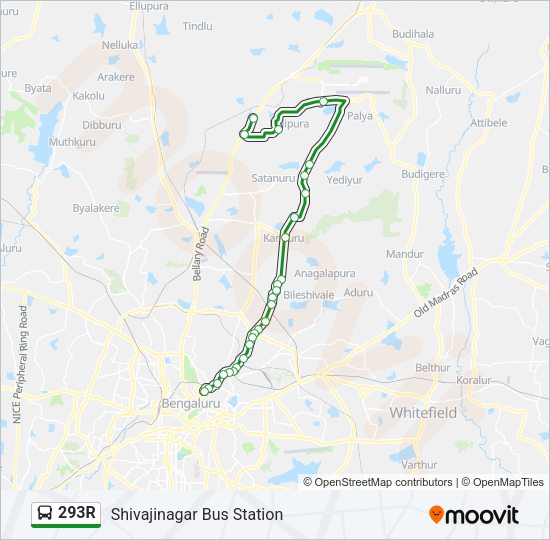 293R Bus Line Map