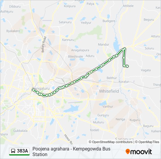 383A bus Line Map