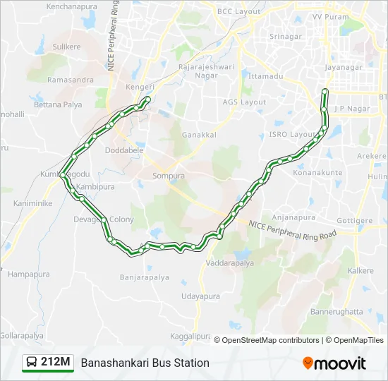 212M Bus Line Map