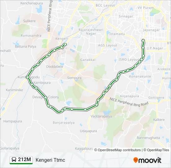212M Bus Line Map