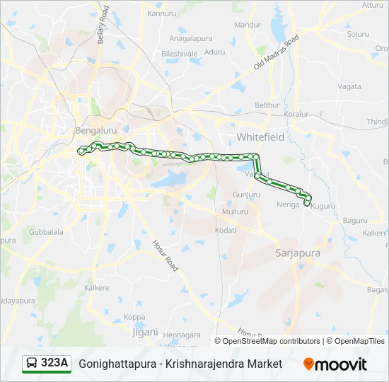 323A Bus Line Map