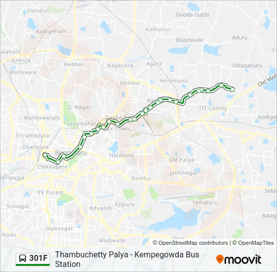 301F Bus Line Map