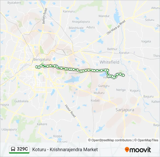 329C Bus Line Map