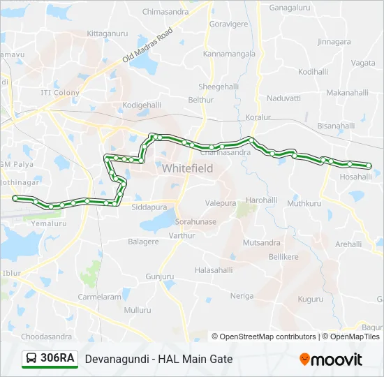 306RA Bus Line Map