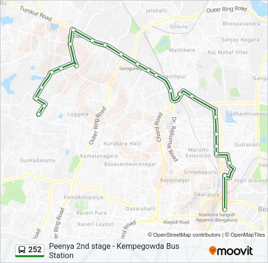 252 Bus Line Map