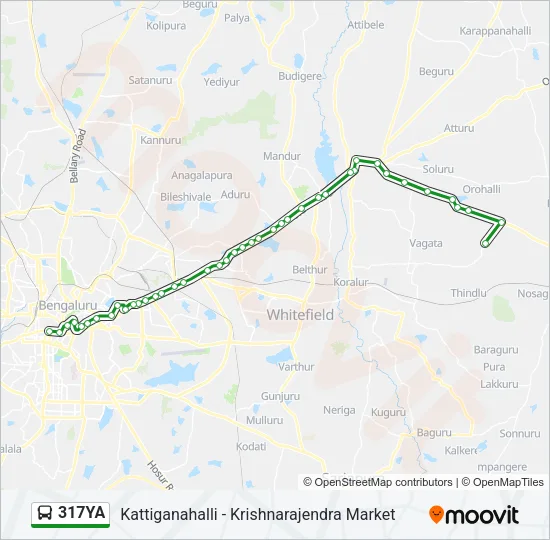 317YA Bus Line Map