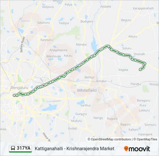 317YA Bus Line Map