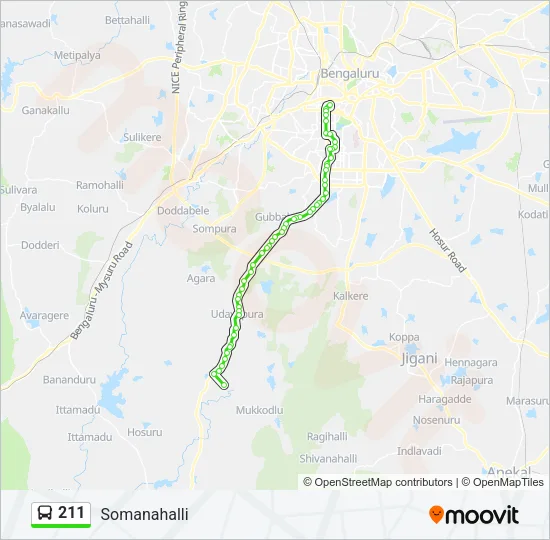 211 Bus Line Map