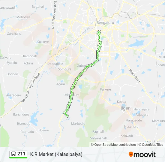 211 Bus Line Map