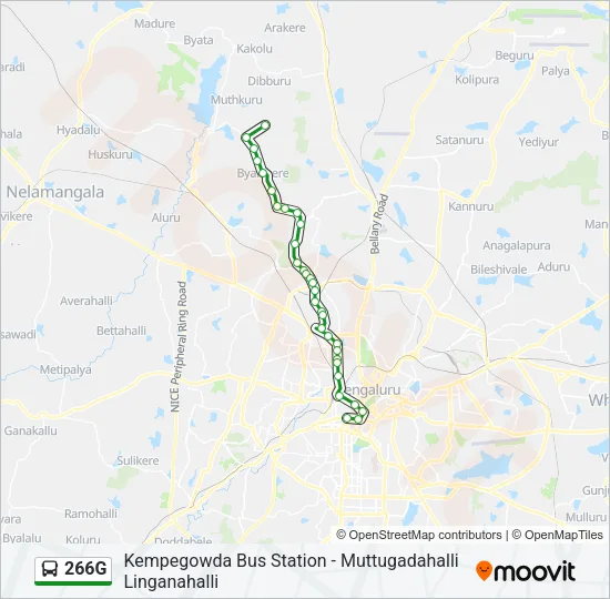 266G Bus Line Map