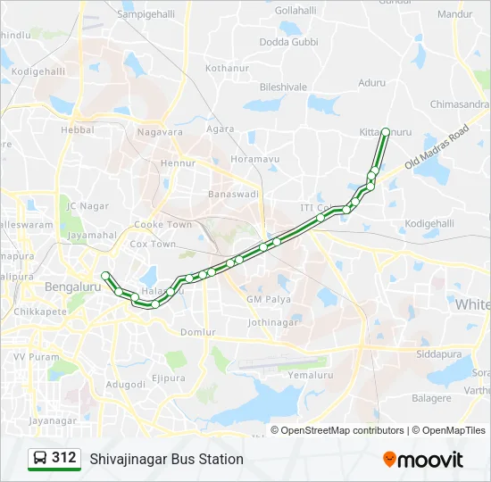 312 Bus Line Map