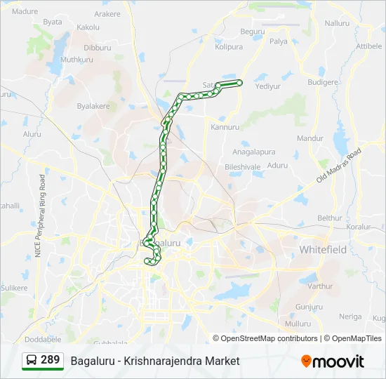289 Bus Line Map