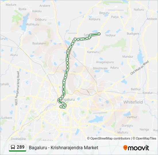 289 Bus Line Map
