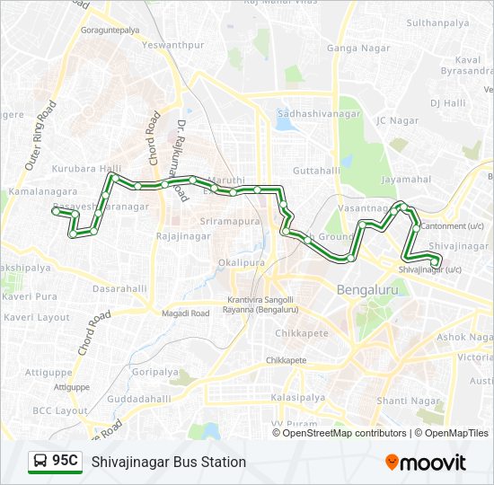 95C Bus Line Map
