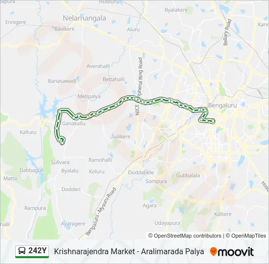 242Y Bus Line Map
