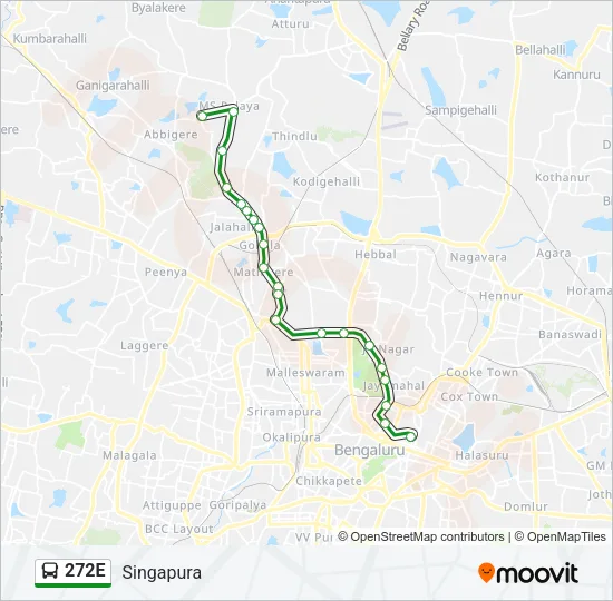 272E Bus Line Map