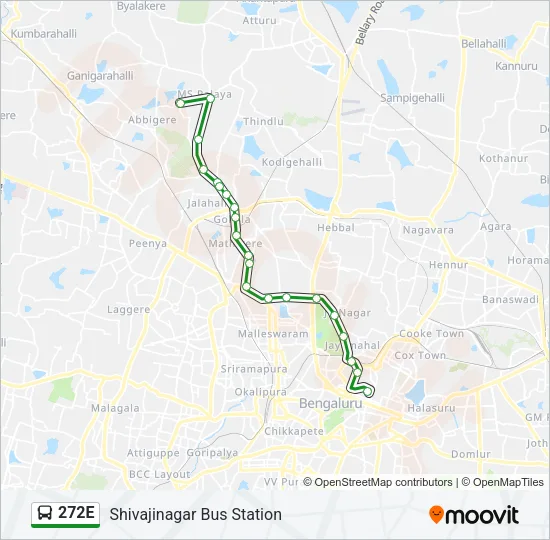272E Bus Line Map
