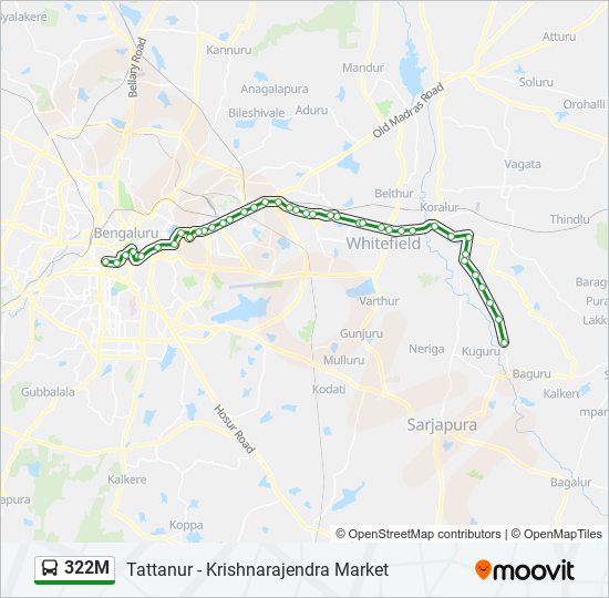 322M bus Line Map