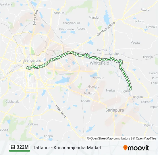 322M Bus Line Map