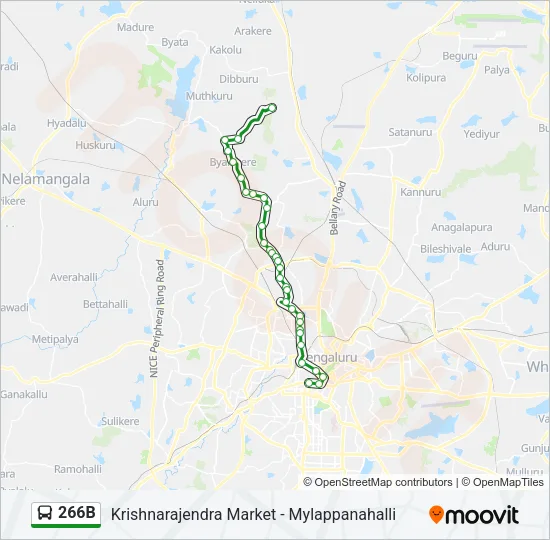 266B Bus Line Map
