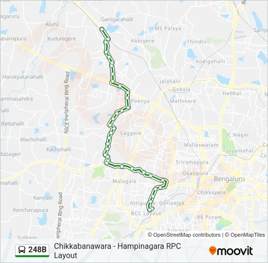 248B Bus Line Map